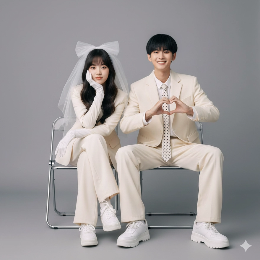 Câu lệnh Gemini tạo ảnh concept cưới cho cặp đôi