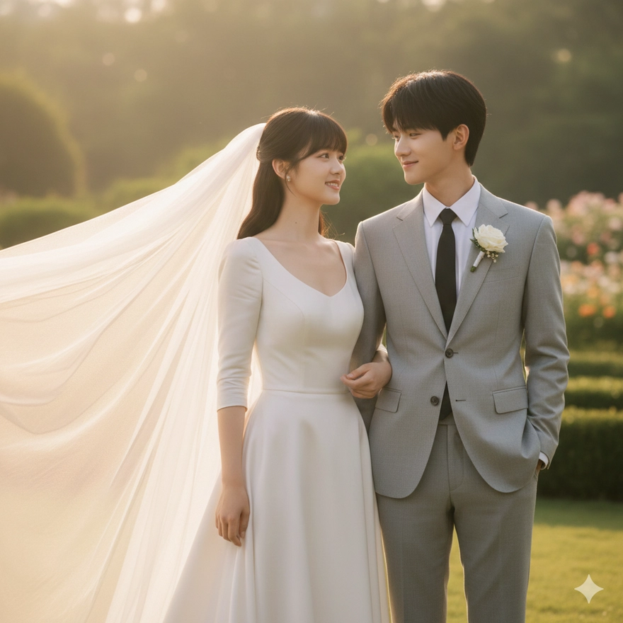 Câu lệnh Gemini tạo ảnh concept cưới cho cặp đôi