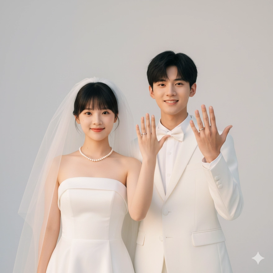 Câu lệnh Gemini tạo ảnh concept cưới cho cặp đôi