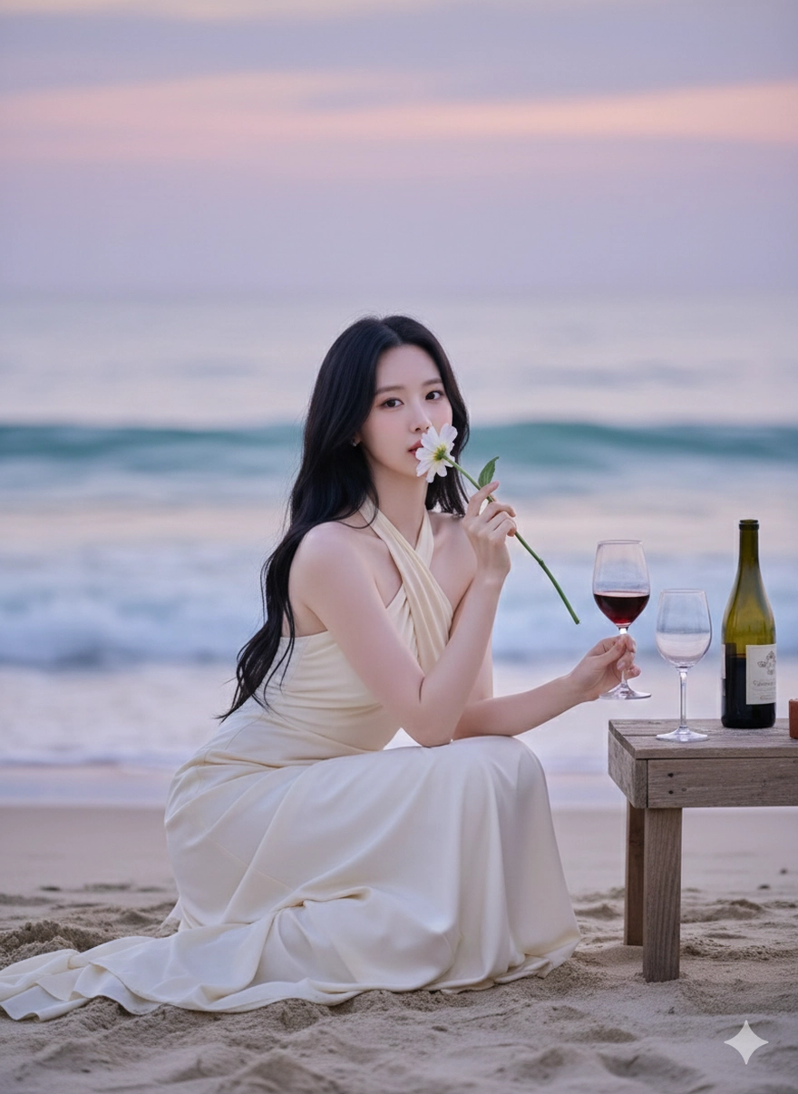 Câu lệnh Gemini tạo ảnh đi biển siêu lung linh cuối năm