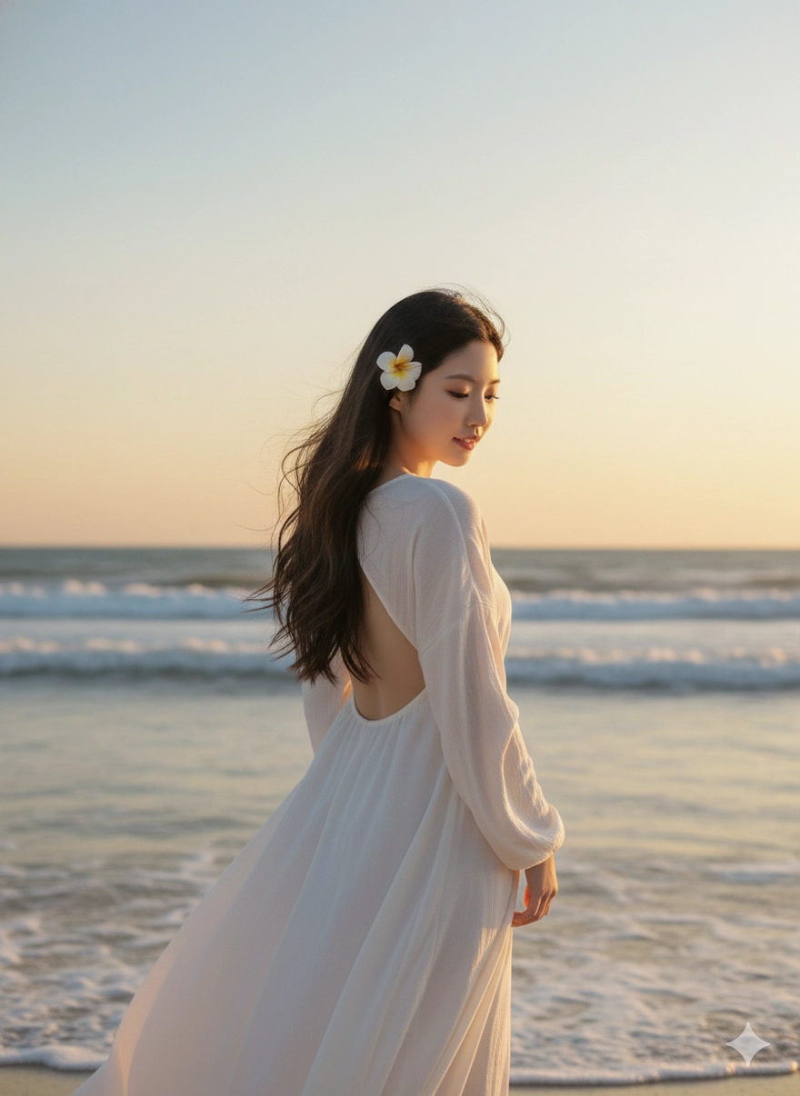 Câu lệnh Gemini tạo ảnh đi biển siêu lung linh cuối năm