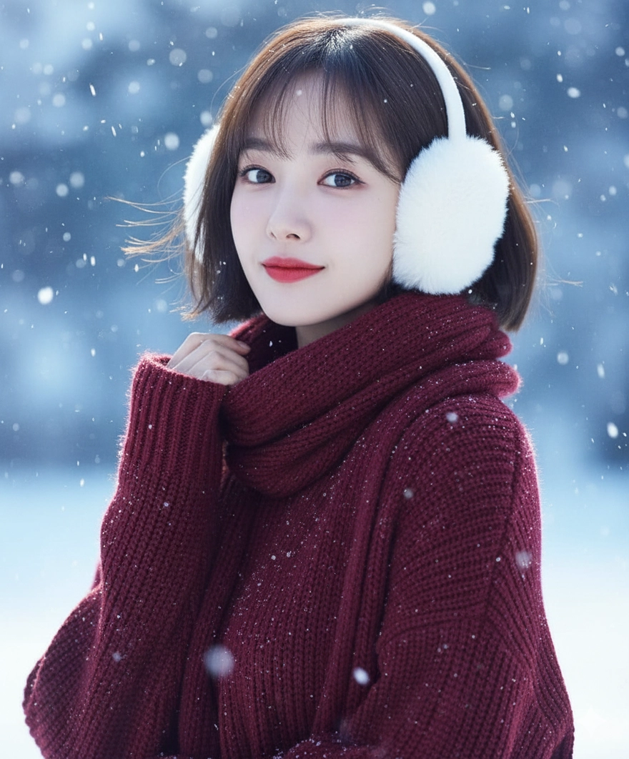 Bộ câu lệnh Gemini AI tạo ảnh tuyết rơi đẹp mê ly