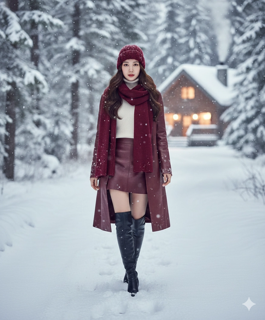 Bộ câu lệnh Gemini AI tạo ảnh tuyết rơi đẹp mê ly