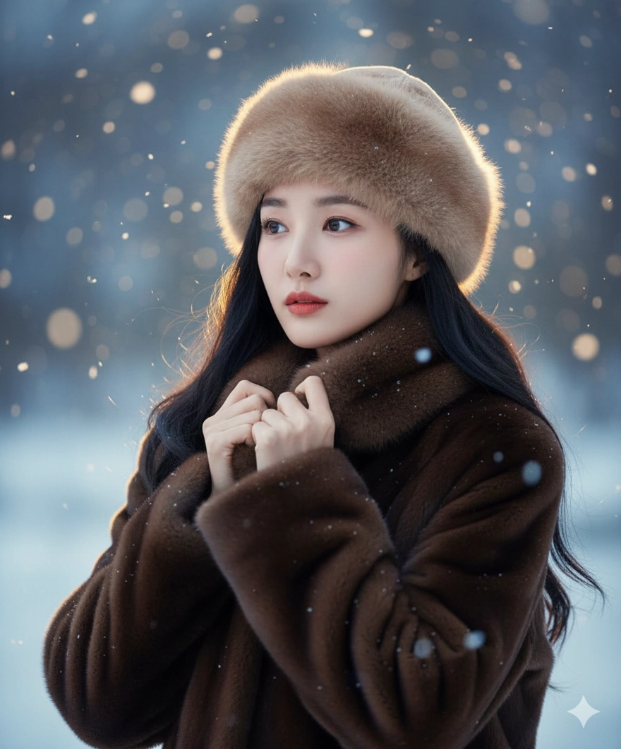 Bộ câu lệnh Gemini AI tạo ảnh tuyết rơi đẹp mê ly