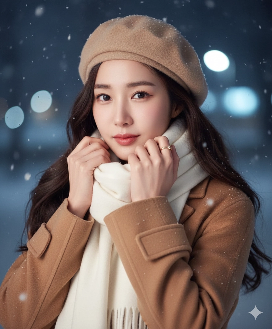 Bộ câu lệnh Gemini AI tạo ảnh tuyết rơi đẹp mê ly