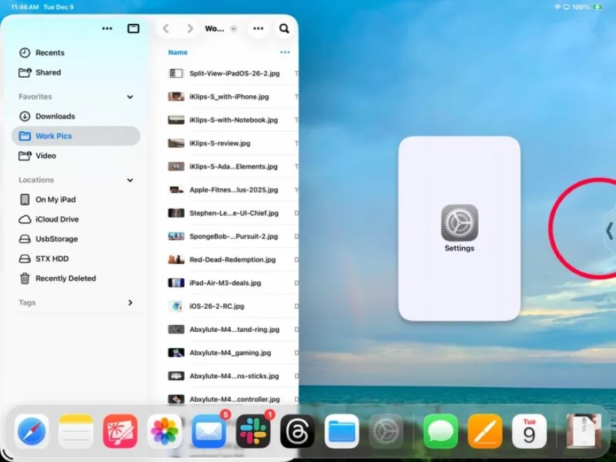 Split View trở lại lợi hại hơn trên iPadOS 26.2