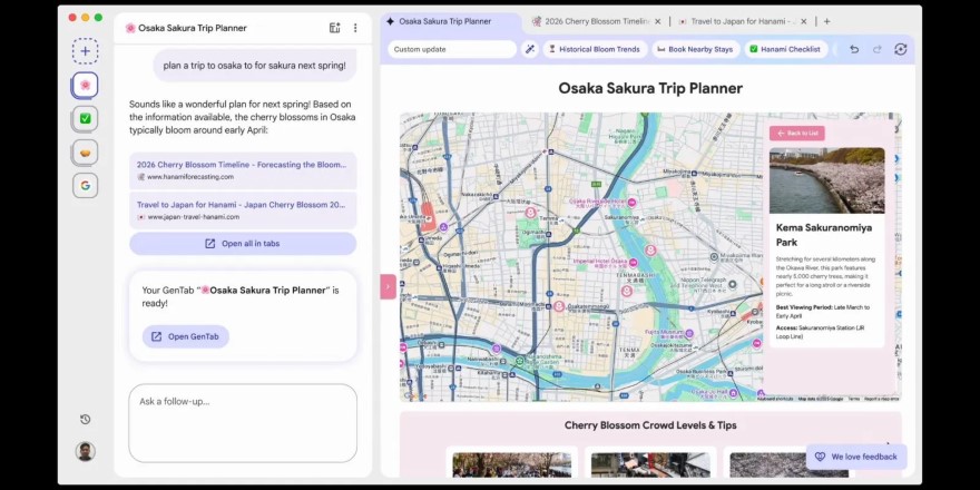 Google ra mắt trình duyệt AI Disco dùng Gemini 3