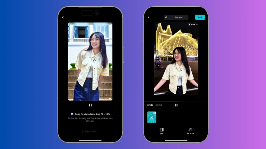 Cách dùng CapCut AI ghép ảnh check-in Nhà thờ Đức Bà