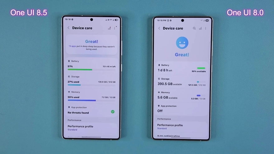 So sánh One UI 8 vs One UI 8.5: Đẹp hơn, AI thông minh hơn