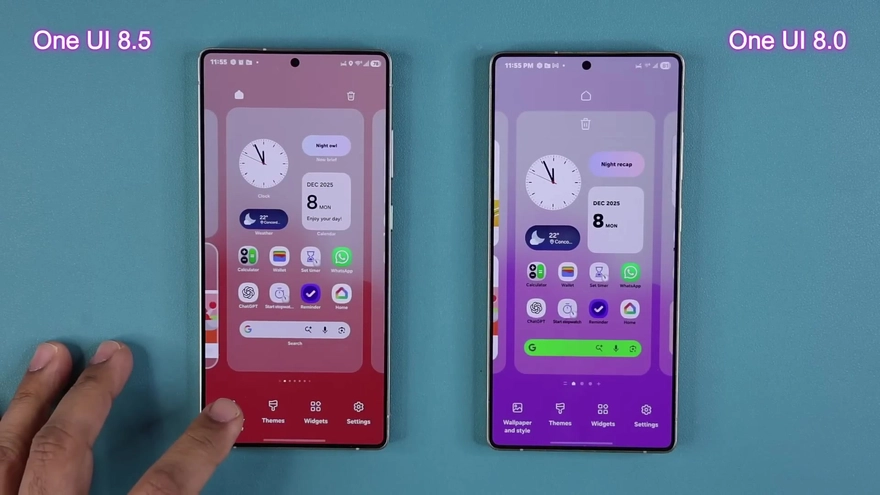 So sánh One UI 8 vs One UI 8.5: Đẹp hơn, AI thông minh hơn