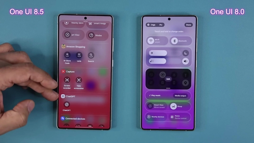 So sánh One UI 8 vs One UI 8.5: Đẹp hơn, AI thông minh hơn