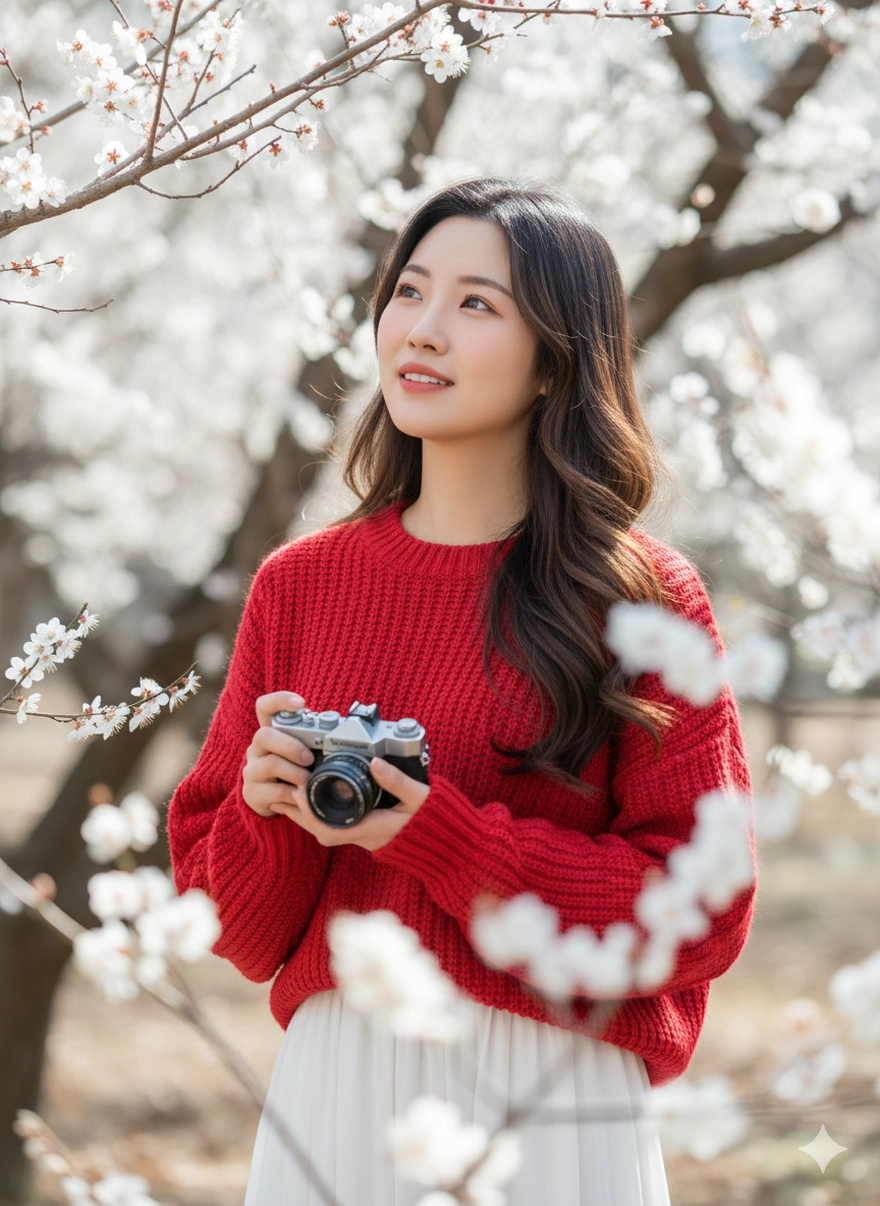 Câu lệnh AI tạo ảnh cùng hoa mận Mộc Châu đẹp say đắm