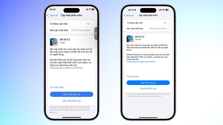 So sánh iOS 18.7.2 vs iOS 18.7.3: Mượt hơn, ít lỗi vặt hơn