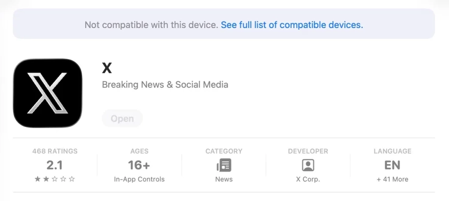 X chính thức bỏ rơi MacBook: Chặn hoàn toàn cài đặt app iPad