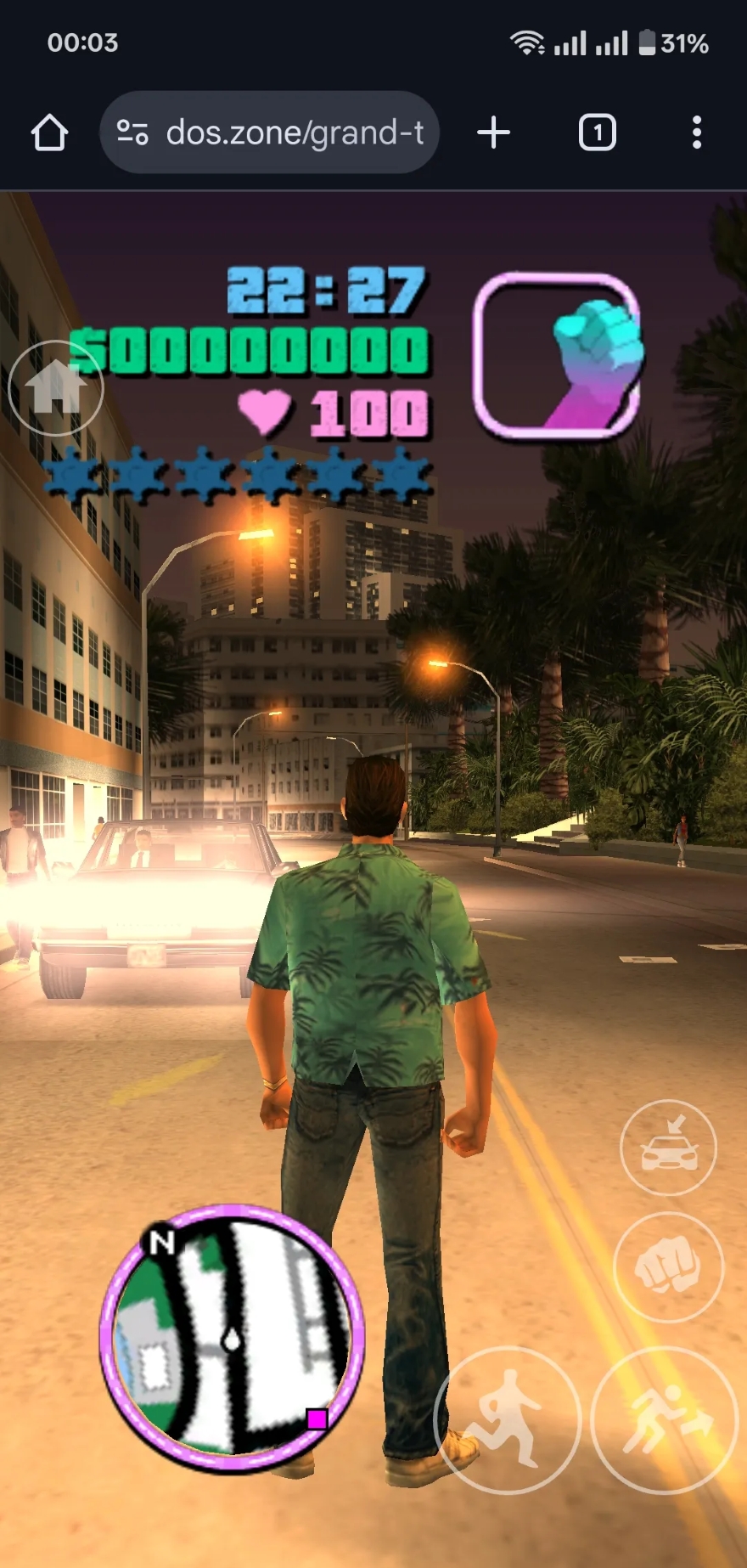 cách chơi GTA Vice City ngay trên trình duyệt web