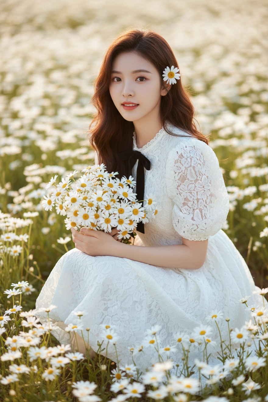 Câu lệnh Gemini AI tạo ảnh bên cúc hoạ mi cực đẹp