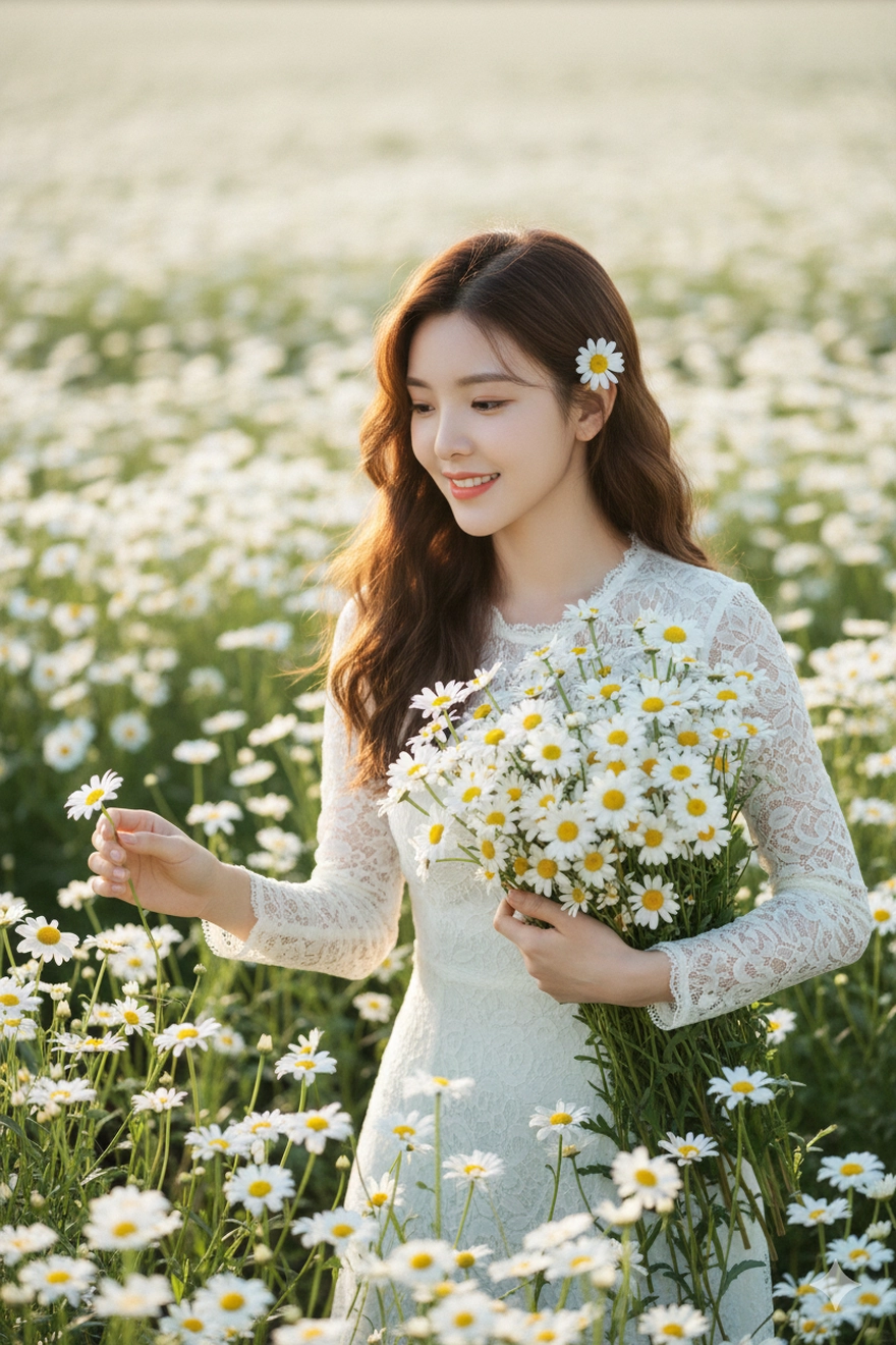 Câu lệnh Gemini AI tạo ảnh bên cúc hoạ mi cực đẹp