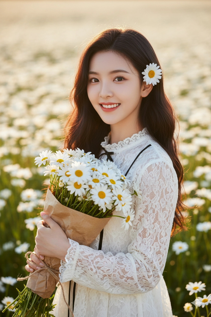 Câu lệnh Gemini AI tạo ảnh bên cúc hoạ mi cực đẹp