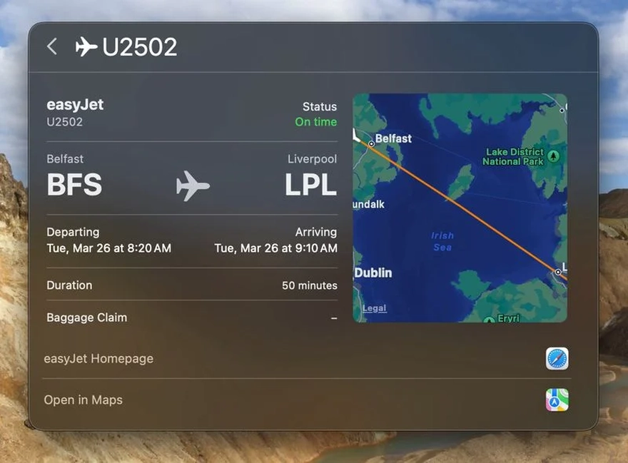 Cách theo dõi chuyến bay trên iPhone không cần cài App