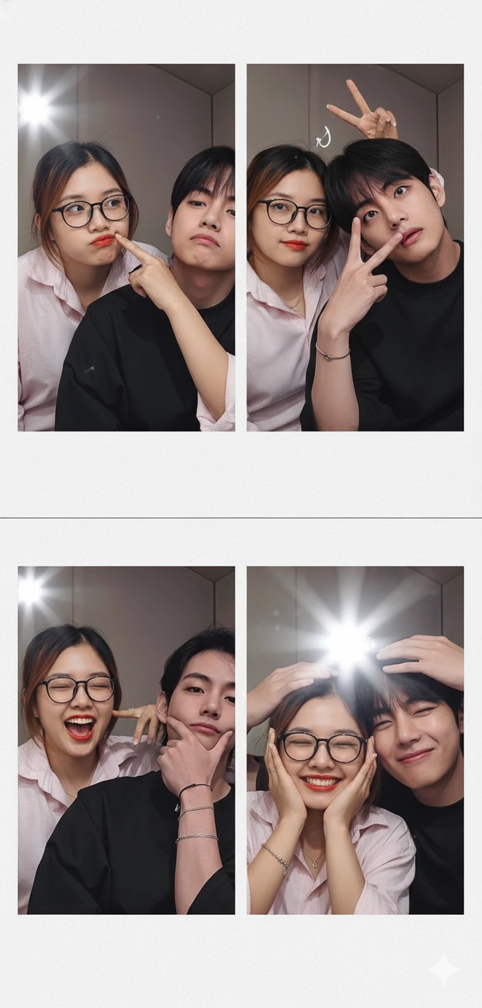 Chụp ảnh Photobooth Couple với idol chỉ với câu lệnh Gemini