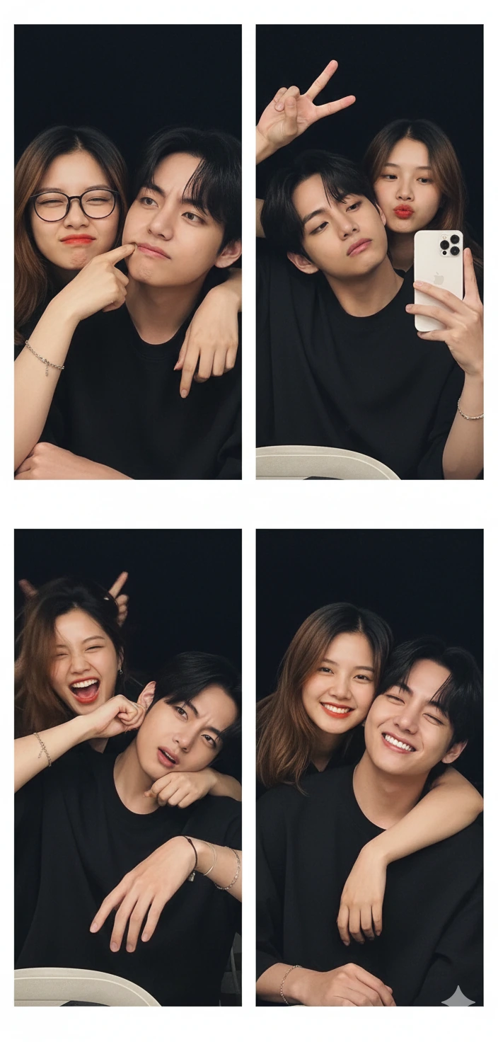 Chụp ảnh Photobooth Couple với idol chỉ với câu lệnh Gemini