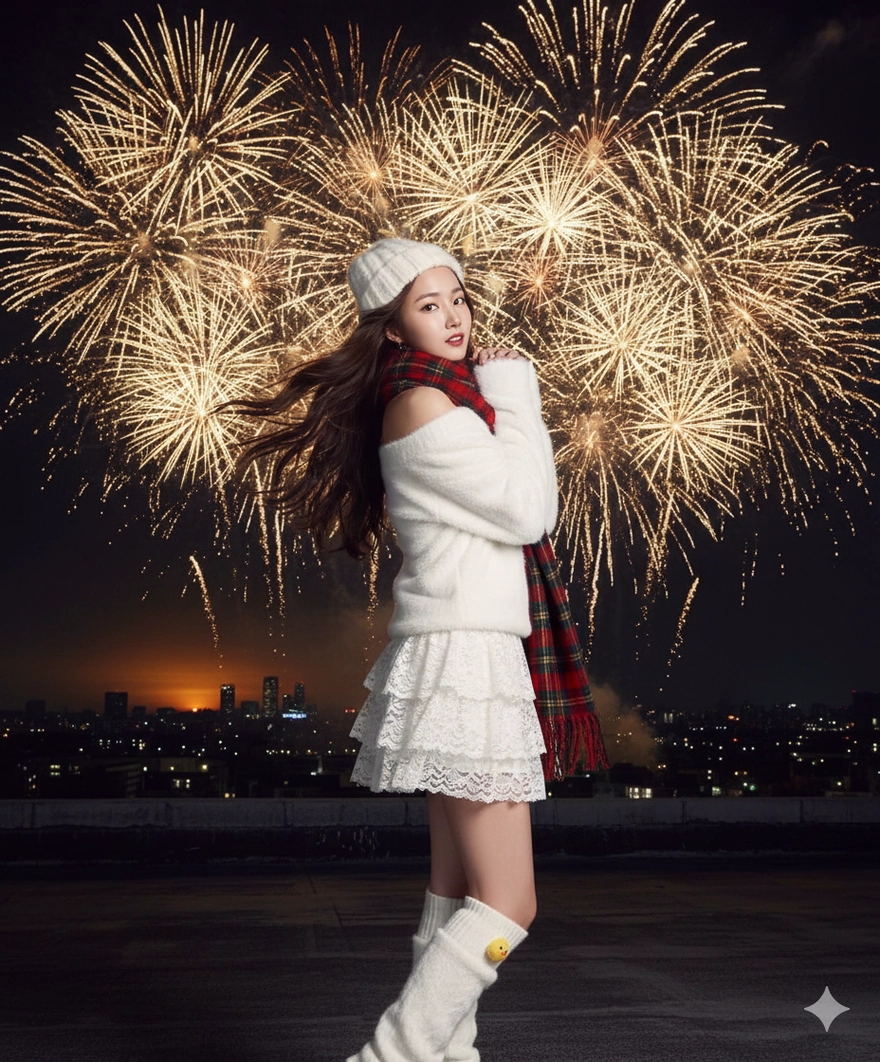 Tạo ảnh pháo hoa đón 2026 bằng Gemini AI cực đỉnh