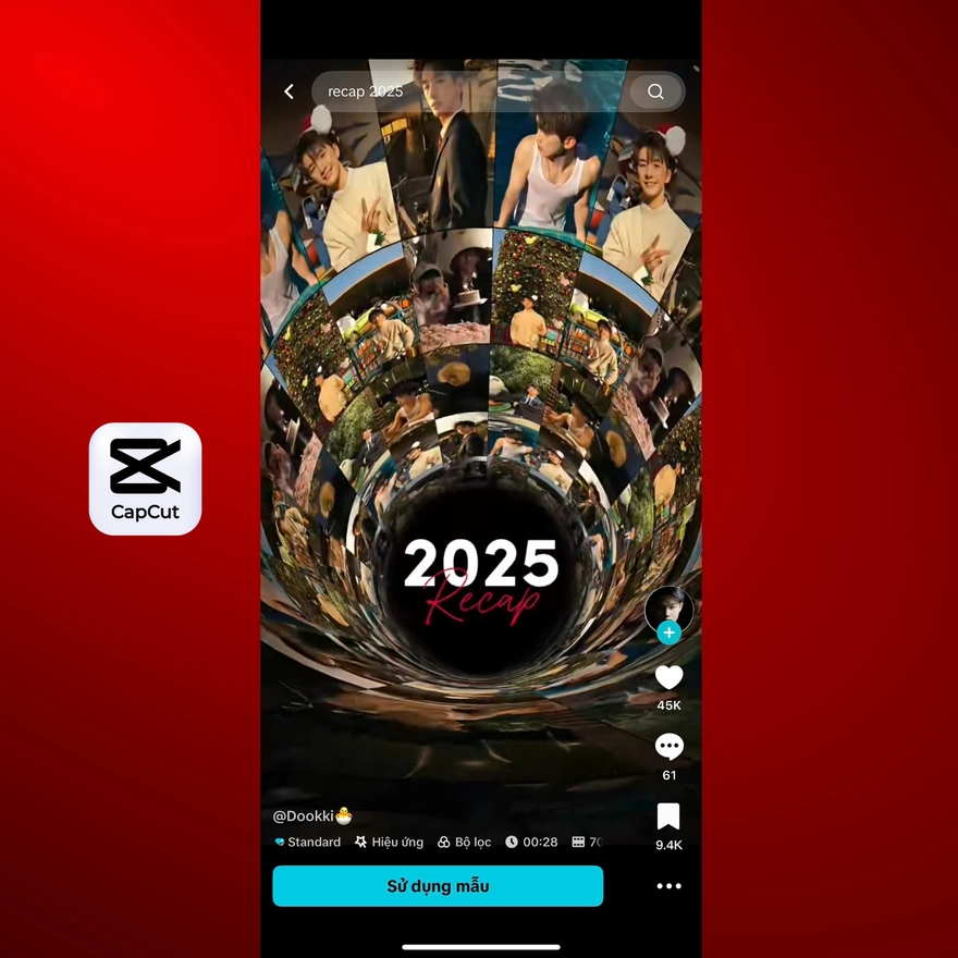 Tổng hợp các mẫu RECAP: Nhìn lại 2025 xu hướng trên CapCut