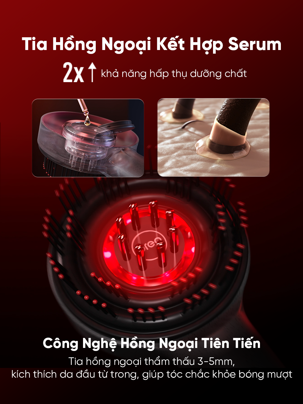 Gia tăng hiệu quả chăm sóc tóc khi kết hợp tia hồng ngoại và tinh chất dưỡng