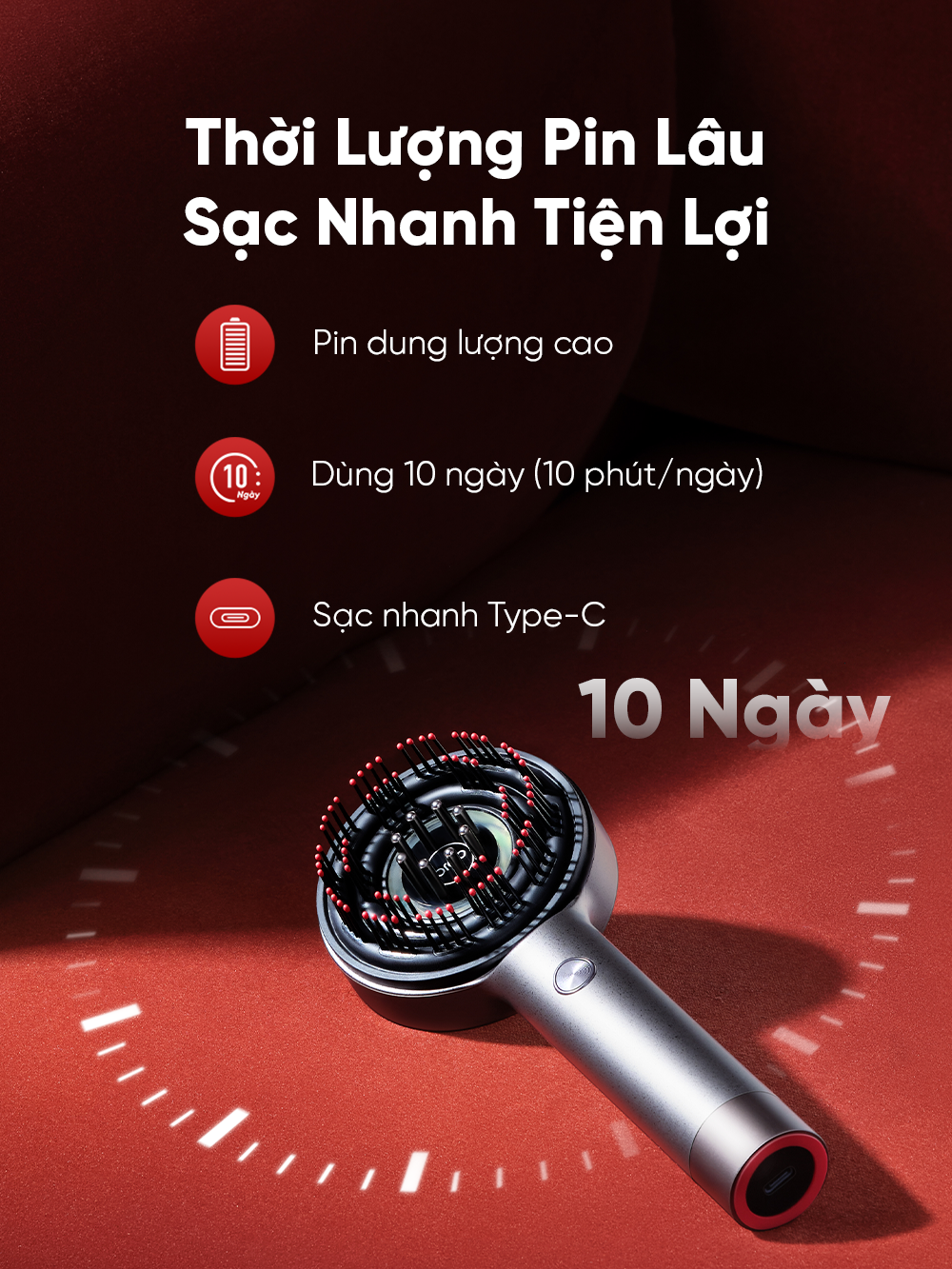 Pin dung lượng lớn, sạc nhanh Type-C cho trải nghiệm liền mạch