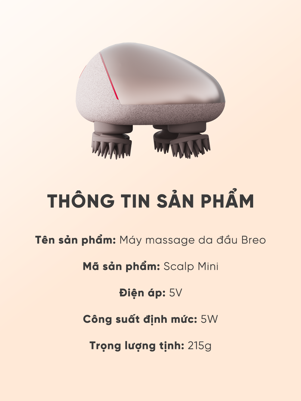 Máy massage da đầu Breo Scalp mini