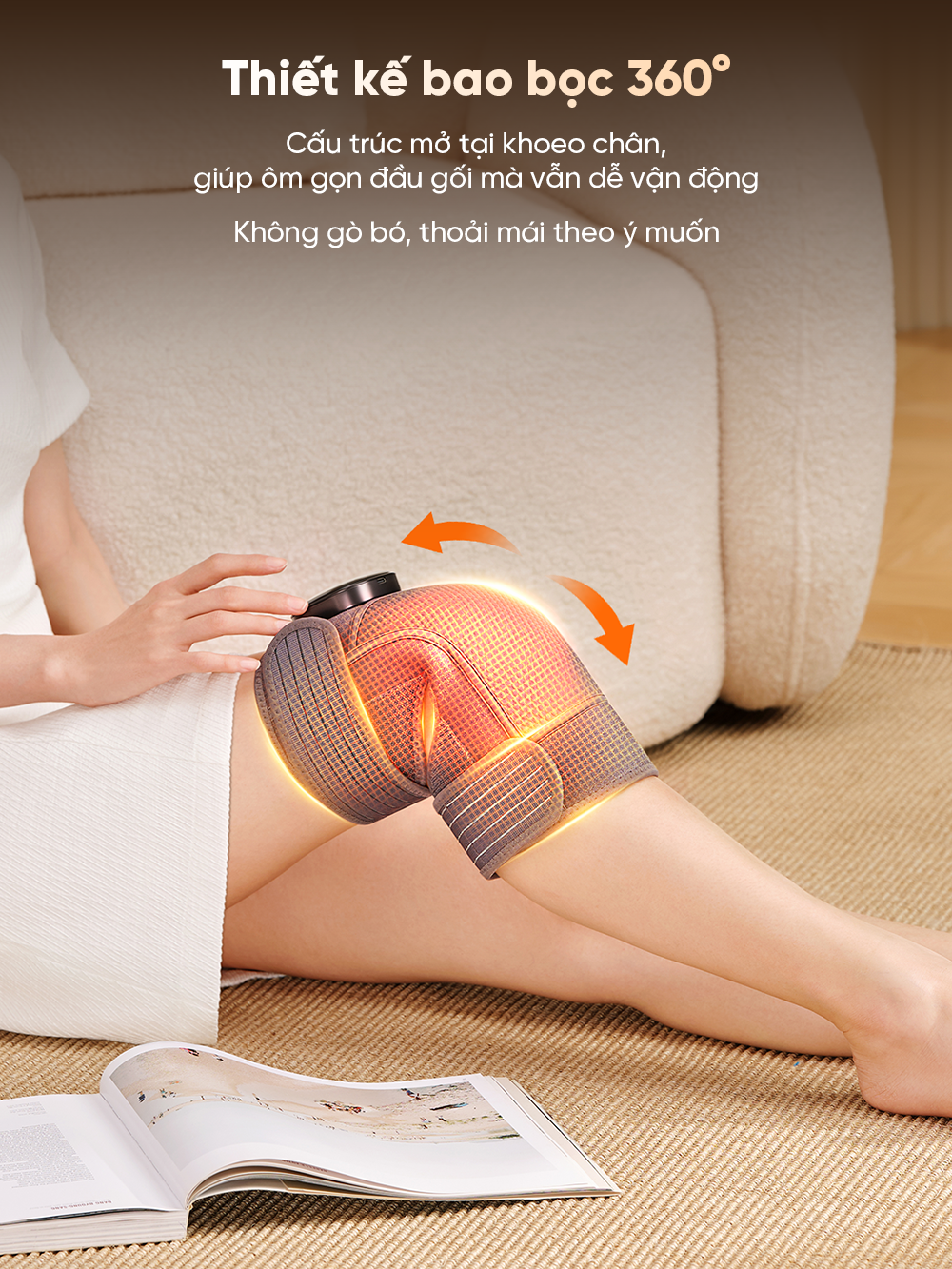 Thiết kế công thái học 360° ôm sát khớp gối
