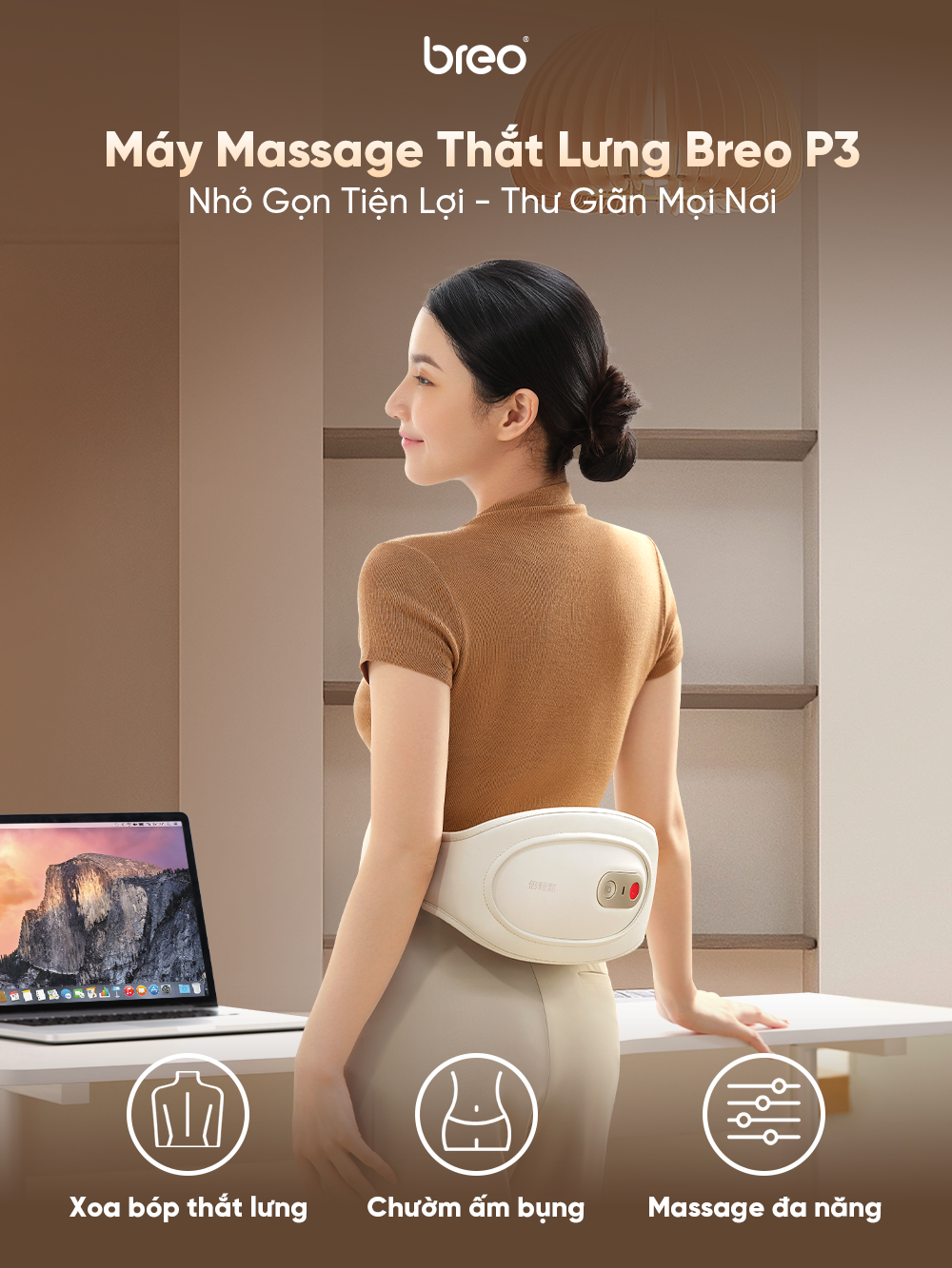 Máy massage lưng Breo P3