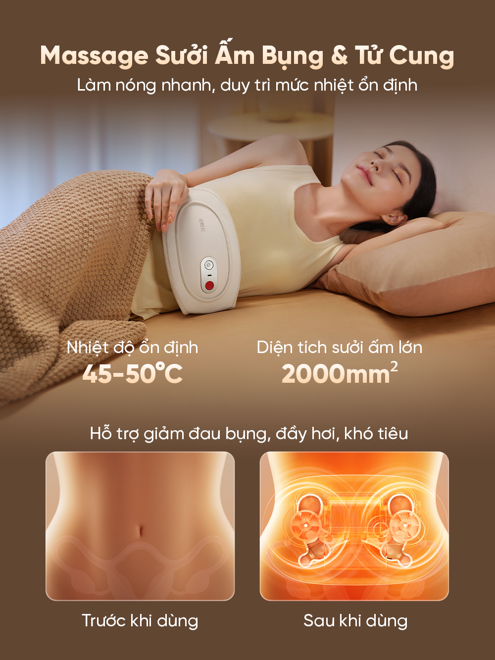 Công nghệ gia nhiệt hỗ trợ thả lỏng cơ bắp hiệu quả