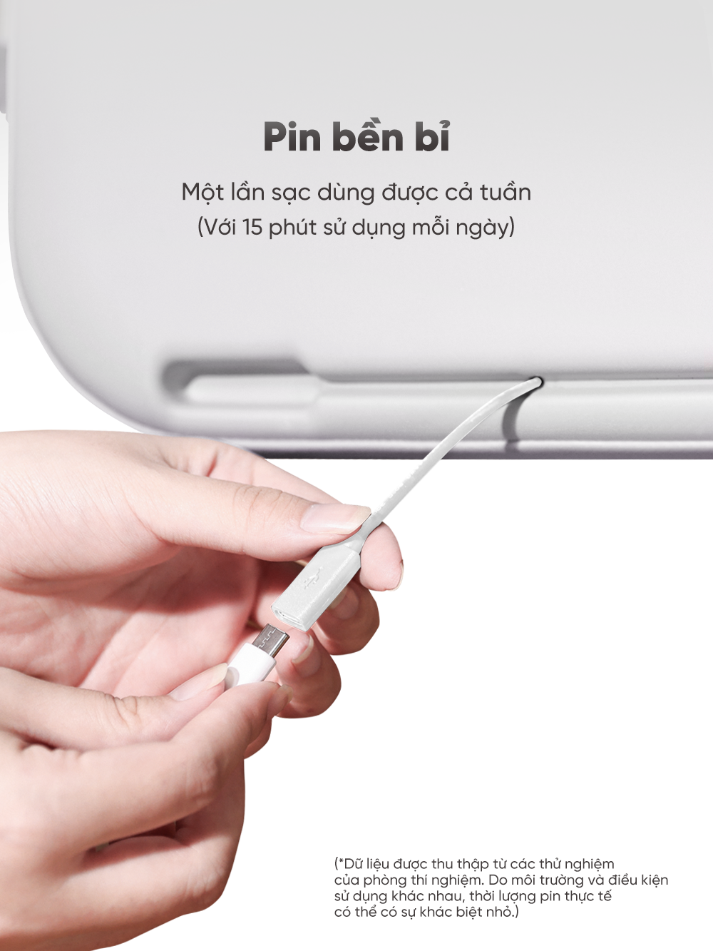 Pin dung lượng lớn, sử dụng linh hoạt