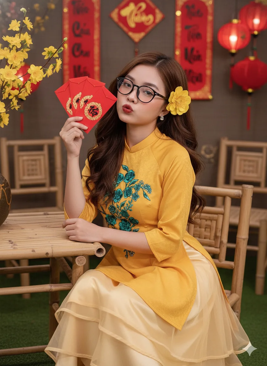 Chụp ảnh áo dài Tết chỉ với một câu lệnh Gemini