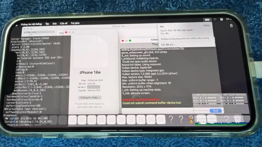 iPhone 16e có thể chạy macOS như máy Mac