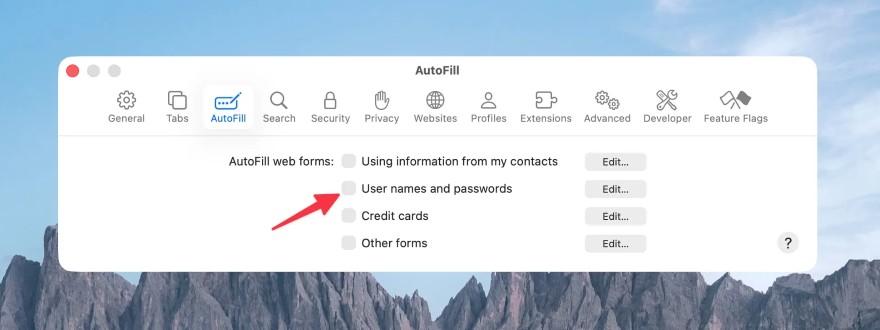 Cách tắt gợi ý tạo và lưu mật khẩu trên Safari
