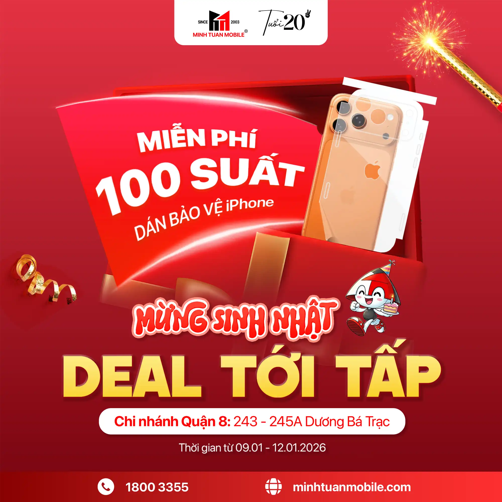 Mừng sinh nhật chi nhánh quận 8 deal hot tới tấp