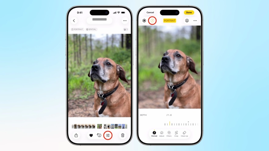 Cách điều chỉnh độ mờ ảnh iPhone sau khi chụp
