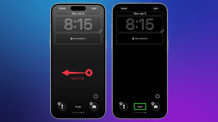  Cách đặt hình nền đơn sắc trên iPhone