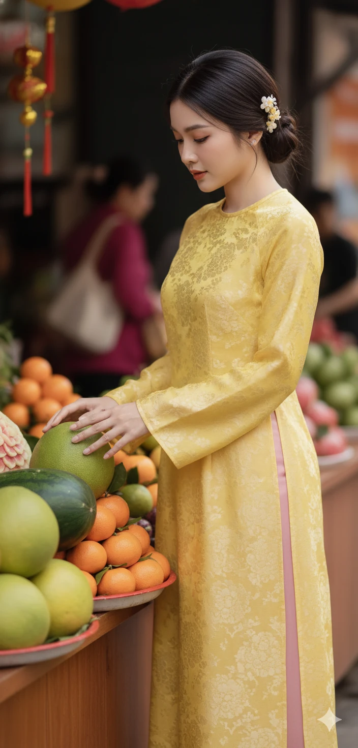 Tạo ảnh đi du xuân chợ Tết chỉ với một câu lệnh đơn giản