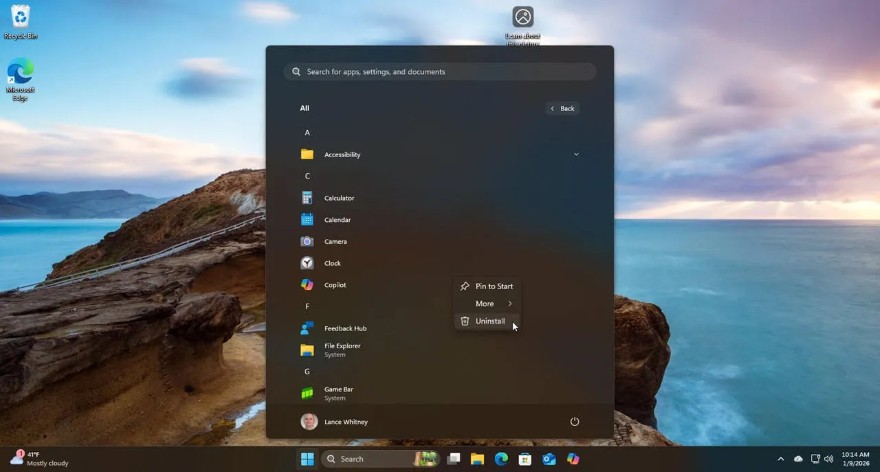 Windows 11 cho phép gỡ Copilot