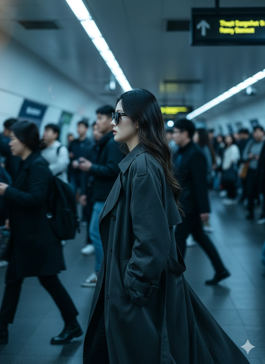 Câu lệnh Gemini tạo ảnh check-in tàu điện Metro cực ngầu