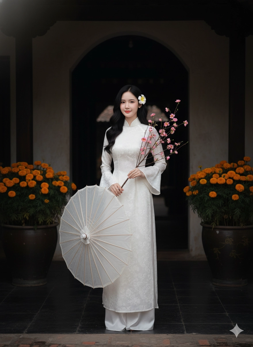 Tạo ảnh đi lễ chùa đầu năm không chen lấn chỉ với Gemini