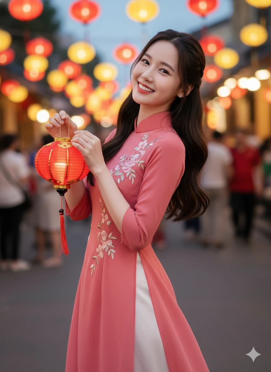 Câu lệnh Gemini AI tạo ảnh đón Tết lộng lẫy trên phố