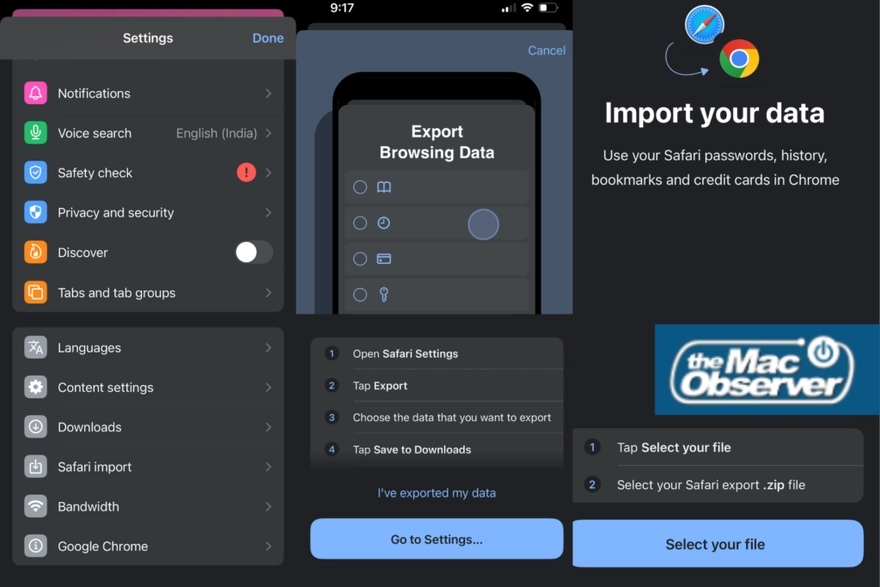 Tin vui: Chuyển nhà từ Safari sang Chrome chỉ một nốt nhạc