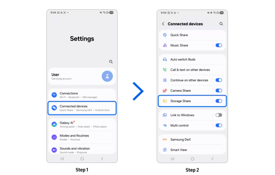 Hướng dẫn truy cập bộ nhớ Galaxy trên TV Samsung