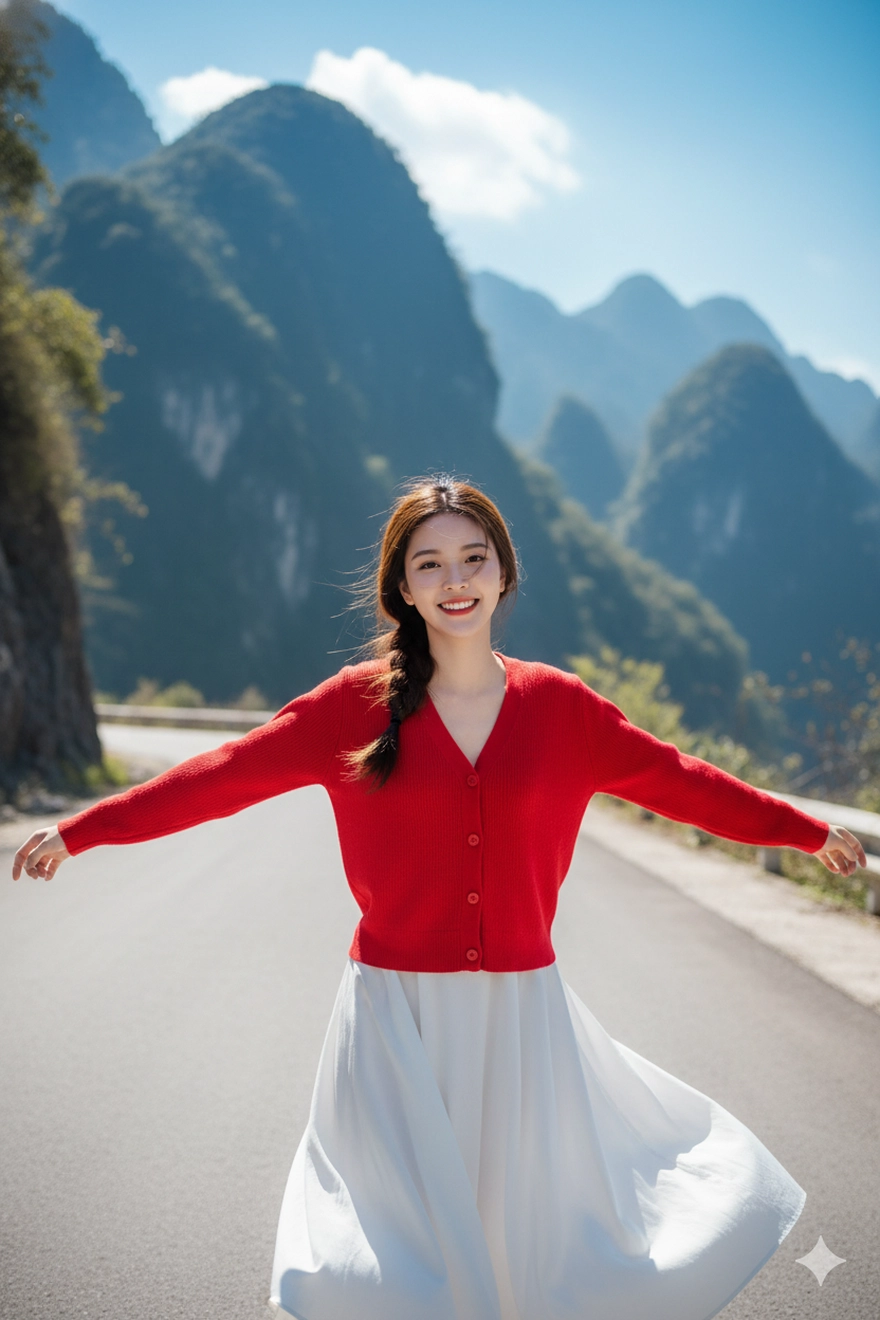 Tạo ảnh check-in đèo Mã Pí Lèng cực đẹp với Gemini AI