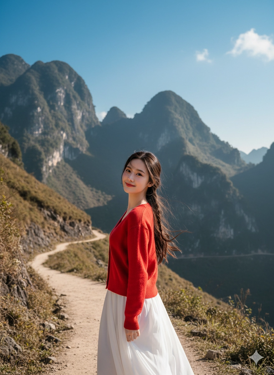 Tạo ảnh check-in đèo Mã Pí Lèng cực đẹp với Gemini AI