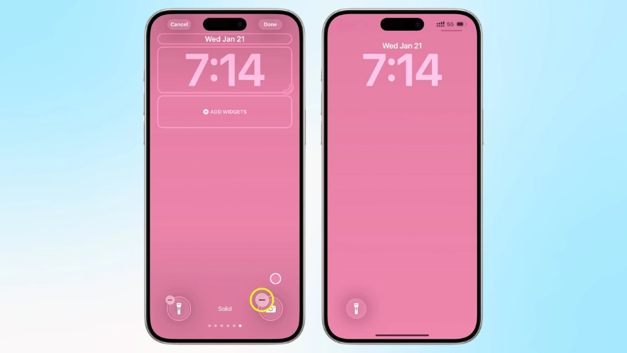 Cách chặn camera trên màn hình khóa iPhone iOS 26